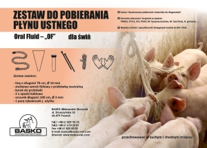 Zestaw do pobierania płynu ustnego "OF" u świń