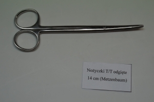 Nożyczki Metzenbaum T/T odgięte 14 cm