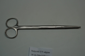 Nożyczki Metzenbaum T/T odgięte 18 cm