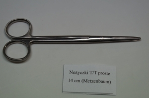 Nożyczki Metzenbaum T/T proste 14 cm